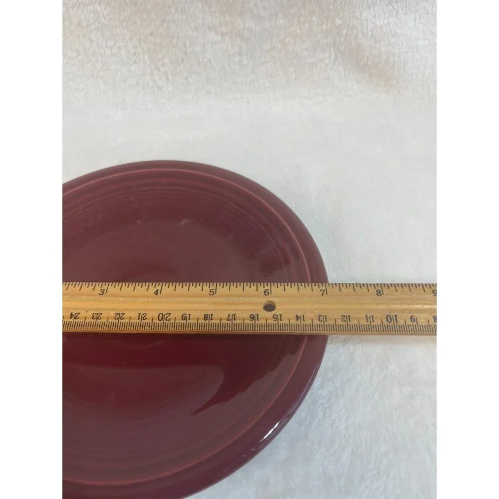 Homer Laughlin China Co Fiestaware Claret Burgundy Dessert Plate Round Lead Free